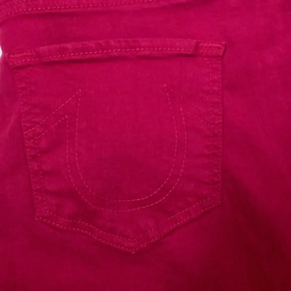 Y2K True Religion Red Skinny Jean Leggings Womens XL Stretch Jeggings - Picture 4 of 9